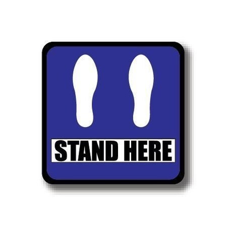 Ergomat 20in SQUARE SIGNS Stand Here DSV-SIGN 400 #2902 -UEN